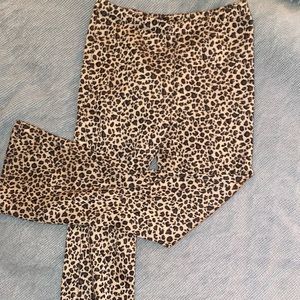 Leopard flare pants